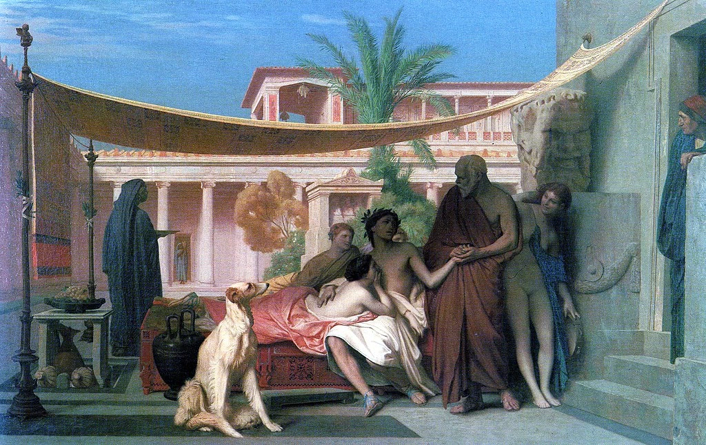 Socrate cerca Alcibiade nella casa di Aspasia